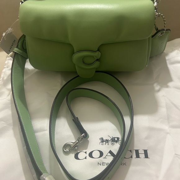 Coach Lime Green Leather Crossbody Bag - Picture 5 of 8